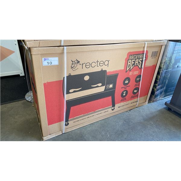 RECTEQ MODEL RT-1000. BACKYARD BEAST WOOD PELLET SMART GRILL/SMOKER WITH 1000 SQ IN COOKING