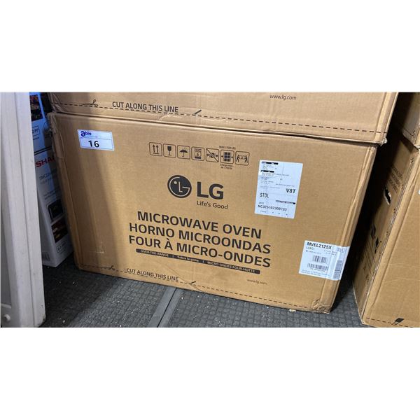 LG MODEL MVEL2137F. 2.1 CU FT SMART OVER THE RANGE MICROWAVE OVEN WITH SMOOTH TOUCH GLASS CONTROLS,