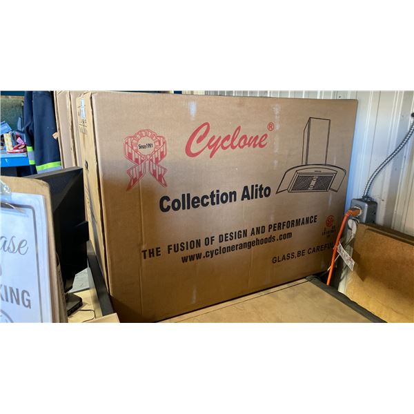 CYCLONE MODEL SC-501. 30" ALITO COLLECTION STAINLESS STEEL WALL MOUNT CANOPY RANGE HOOD