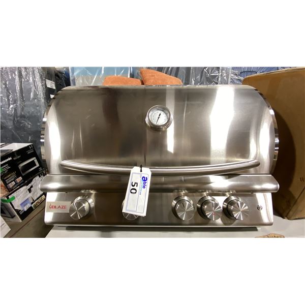 BLAZE GRILLS MODEL BLZ-4LTE3. 32" 4 BURNER STAINLESS STEEL BUILT IN NATURAL GAS GRILL WITH INTERIOR