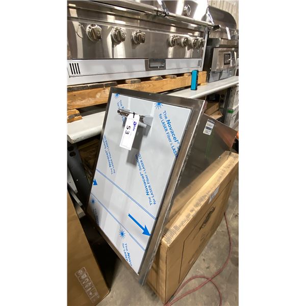 STAINLESS STEEL OUTDOOR BUILT IN SINGLE DRAWER SLIDE OUT TRASH CAN