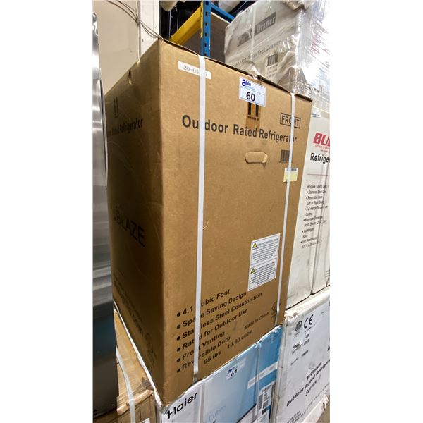 BLAZE STAINLESS STEEL 4.1 CU FT OUTDOOR RATED REFRIGERATOR *IN BOX*