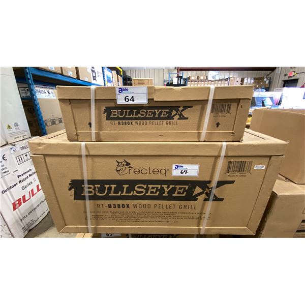 RECTEQ MODEL RT-B380X. BULLSEYE DELUXE KETTLE STYLE SMART WOOD PELLET GRILL WITH 380 SQ IN COOKING
