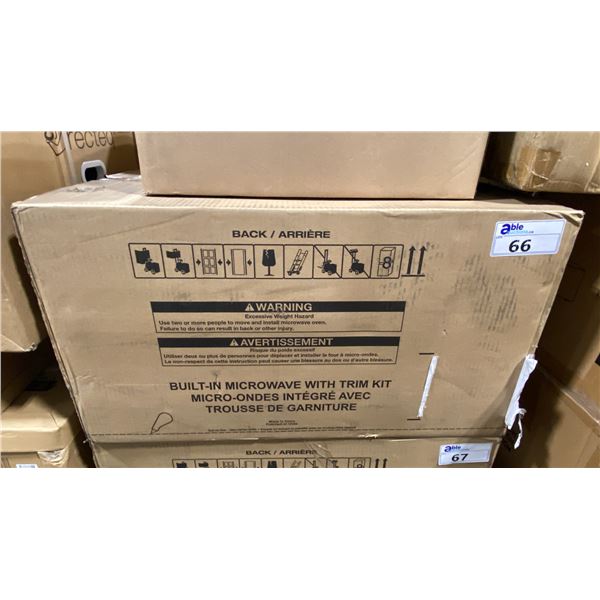 WHIRLPOOL MODEL YWMT50011KS. 1.1 CU FT BUILT IN MICROWAVE & SLIM TRIM KIT