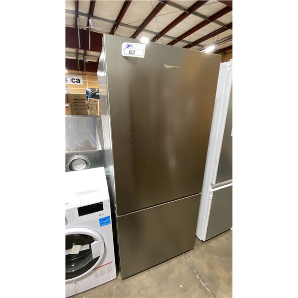 BLOMBERG MODEL BRFB21612SS. COUNTER-DEPTH BOTTOM-FREEZER REFRIGERATOR