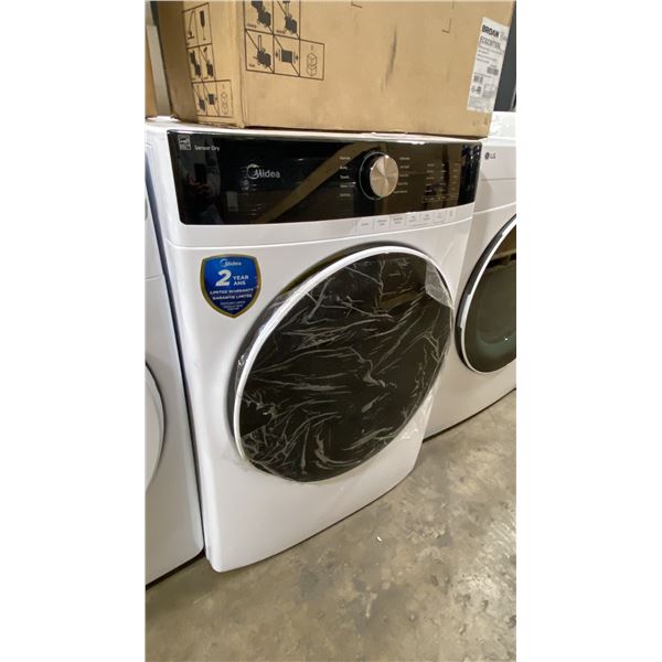MIDEA MODEL MLE52N4AWW.  EXTRA-LARGE 8.0 CUBIC FEET FRONT-LOAD ELECTRIC DRYER, UPDATED GENERATION