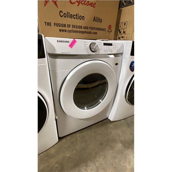 SAMSUNG MODEL DVE45T6005W. 27-INCH FRONT-LOAD STACKABLE ELECTRIC DRYER FINISHED IN WHITE, 7.5 CU.FT.