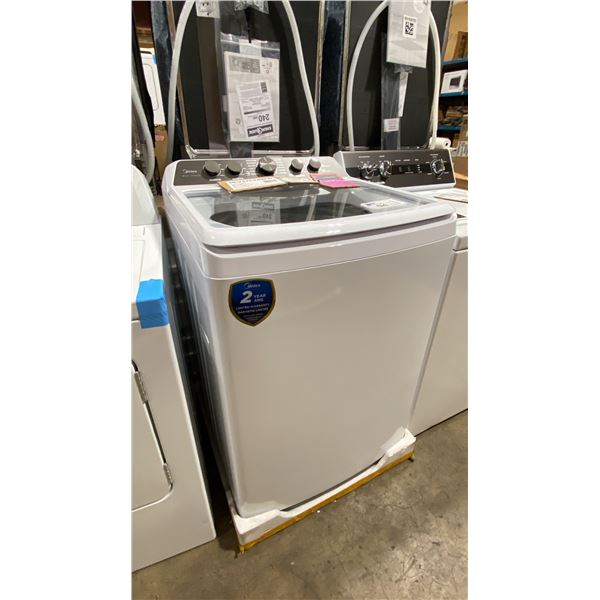 MIDEA MLV47C4AWW. 27-INCH HIGH-EFFICIENCY TOP-LOAD WASHING MACHINE FINISHED IN WHITE WITH GLASS LID