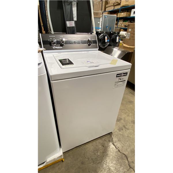HUEBSCH MODEL TR5104WN. TOP LOAD WASHER, 6 CYCLES, REAR CONTROL