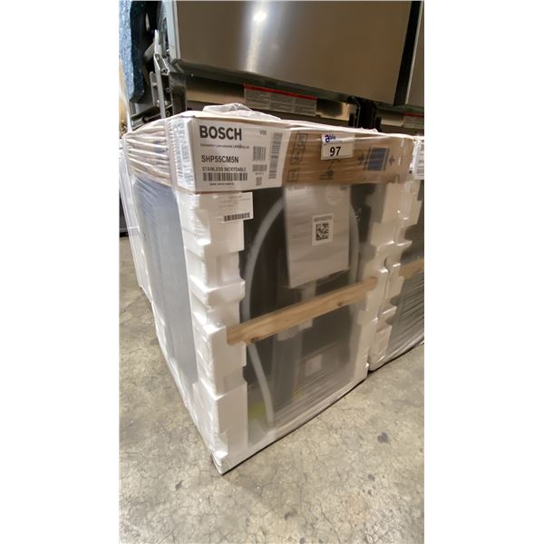 BOSCH MODEL SHP55CM5N. PREMIUM 24-INCH BUILT-IN POCKET-HANDLE DISHWASHER, BOSCH 500 SERIES