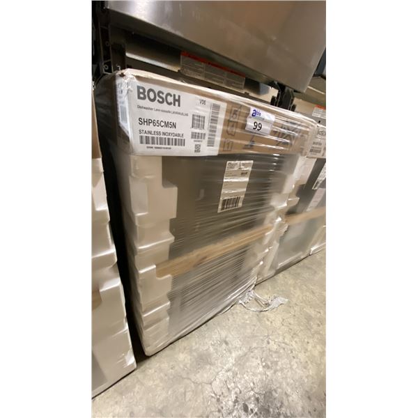 BOSCH MODEL SHP65CM5N. PREMIUM 24-INCH BUILT-IN POCKET-HANDLE DISHWASHER, BOSCH 500 SERIES.