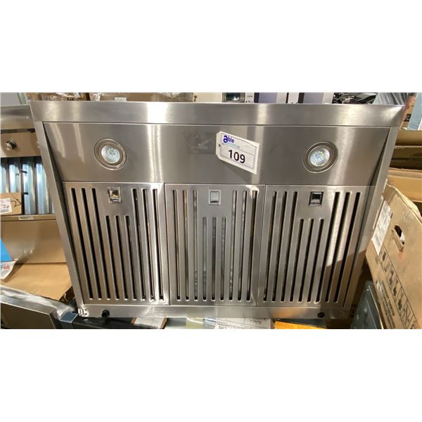 ONEX MODEL OHF90R. 30" STAINLESS STEEL 900 SERIES UNDER CABINET RANGE HOOD
