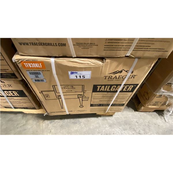 TRAEGER MODEL TFB30KLF. TAILGATER, COMPACT PORTABLE WOOD PELLET GRILL AND SMOKER