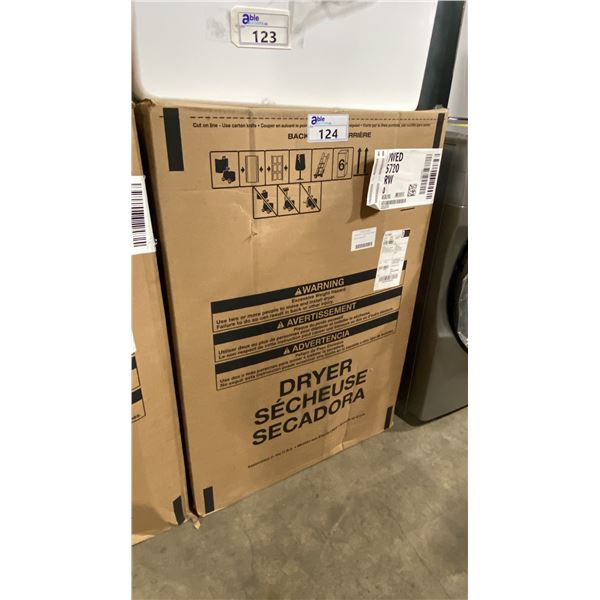 WHIRLPOOL MODEL YWED5720RW0. 27-INCH FRONT-LOAD SMART ELECTRIC DRYER, CLASSIC WHITE EXTERIOR