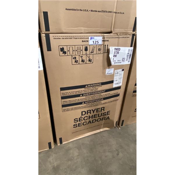 WHIRLPOOL MODEL YWED5720RW0. 27-INCH FRONT-LOAD SMART ELECTRIC DRYER, CLASSIC WHITE EXTERIOR
