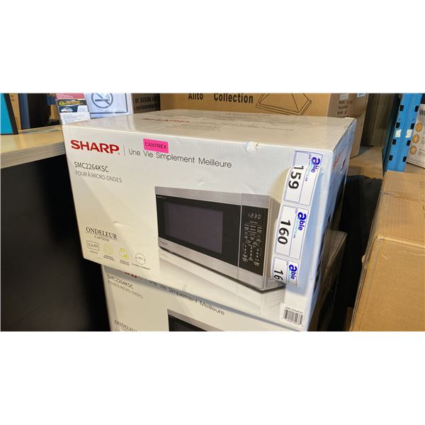 SHARP MODEL SMC2264KSC. COUNTERTOP MICROWAVE, 24 INCH EXTERIOR WIDTH, 2.2 CU. FT. CAPACITY, 1,100 W