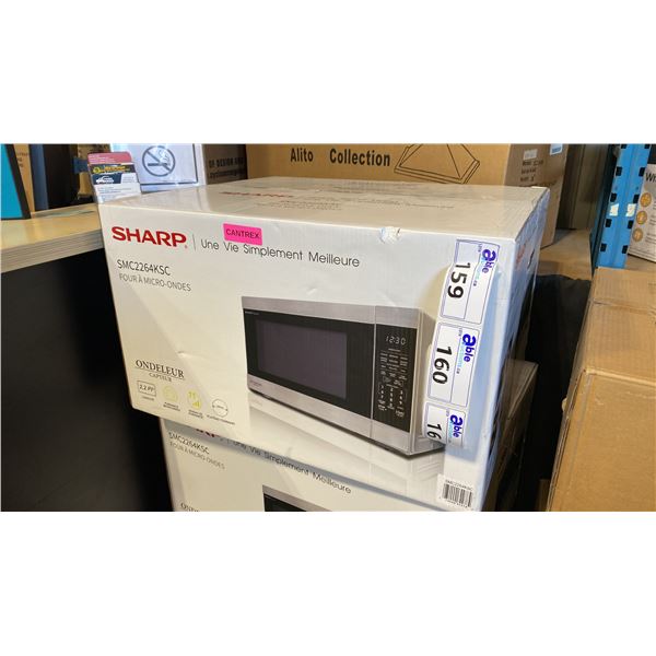 SHARP MODEL SMC2264KSC. COUNTERTOP MICROWAVE, 24 INCH EXTERIOR WIDTH, 2.2 CU. FT. CAPACITY, 1,100 W