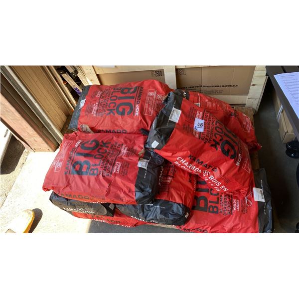 PALLET OF APPROX 11- 20LB BAGS OF KAMADO JOE BIG BLOCK XL LUMP CHARCOAL