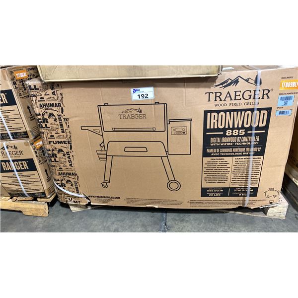 TRAEGER MODEL TFB89BLFC. IRONWOOD 885 WIFI ENABLED WOOD PELLET GRILL BBQ IN BLACK