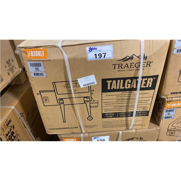 TRAEGER MODEL TFB30KLF. TAILGATER PORTABLE WOOD PELLET GRILL BBQ IN BLACK