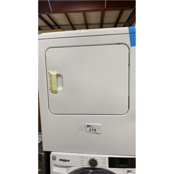WHIRLPOOL MODEL YWED5010LW1. TOP LOAD LARGE CAPACITY DRYER, WHITE