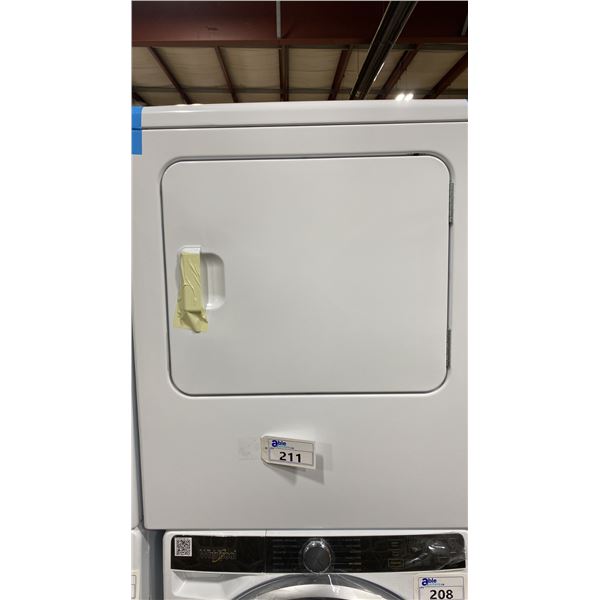 WHIRLPOOL MODEL YWED5050LW. 7.0 CU. FT. TOP LOAD ELECTRIC MOISTURE SENSING DRYER WITH STEAM, WHITE
