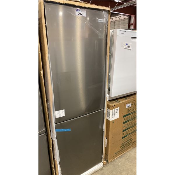FRIGIDAIRE MODEL FRBG1224AV. 24" 11.5 CU FT STAINLESS STEEL BOTTOM FREEZER REFRIGERATOR
