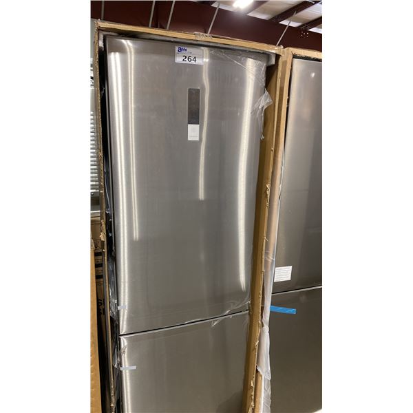 MOFFAT MODEL MBE11DSLSS. 24" 11 CU FT STAINLESS STEEL BOTTOM FREEZER REFRIGERATOR