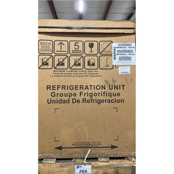 MARVEL MODEL MPRE424-IG31A. 24" PROFESSIONAL BUILT-IN PANEL READY GLASS DOOR COMPACT REFRIGERATOR