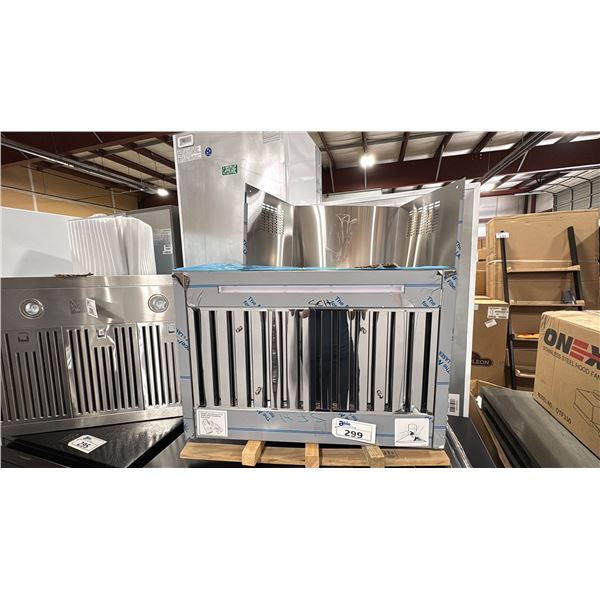DACOR MODEL DHD30U990WS. 30" STAINLESS STEEL WALL MOUNT CHIMNEY HOOD FAN