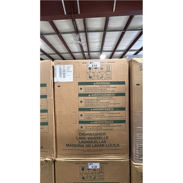 WHIRLPOOL MODEL WDF341PAPW. 24" BUILT IN DISHWASHER IN WHITE