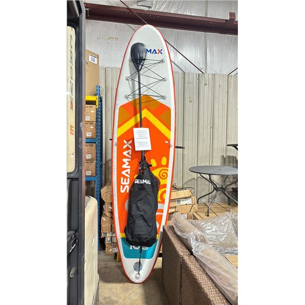 SEAMAX SEADANCER 108 ORANGE INFLATABLE STAND UP PADDLE BOARD WITH BACKPACK, PUMP, PATCH KIT,