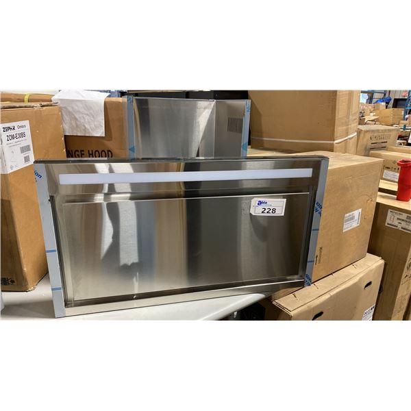 ELECTROLUX MODEL ECVW3062AS. STAINLESS STEEL PREMIUM 30" WALL MOUNT T-SHAPE CHIMNEY RANGE HOOD WITH