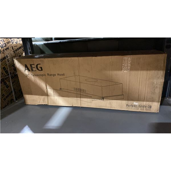 AEG PERFEKT GLIDE-36. 36"  BUILT IN, TELESCOPIC GLIDE OUT UNDER CABINET RANGE HOOD