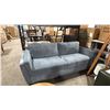Image 1 : PALLISER MODEL 77889-01. BURNAM FABRIC SOFA, BLUE