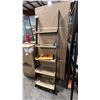 Image 1 : SIGNATURE DESIGN BY ASHLEY 5 TIER LEANING BOOKSHELF, VERTICAL BLACK METAL FRAME
