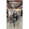 Image 1 : MALLIN 3' ROUND BLACK ALUMINUM OUTDOOR PATIO TABLE WITH 4 CHAIRS