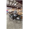 Image 2 : MALLIN 3' ROUND BLACK ALUMINUM OUTDOOR PATIO TABLE WITH 4 CHAIRS