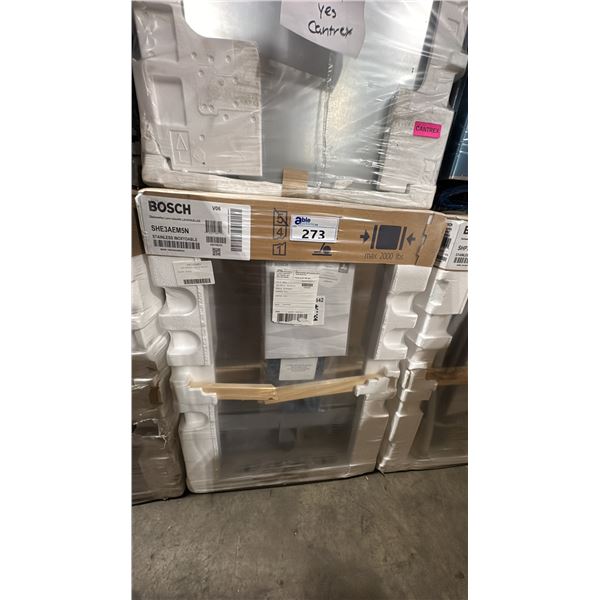 BOSCH MODEL SHE3AEM5N. 24" FULL CONSOLE BUILT IN STAINLESS STEEL SMART DISHWASHER WITH HOME