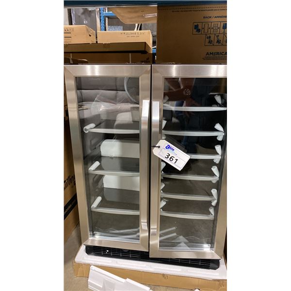 DANBY SILHOUETTE MODEL SBC051D1BSS. BUILT IN 24" COMPACT WINE COOLER BEVERAGE CENTER IN