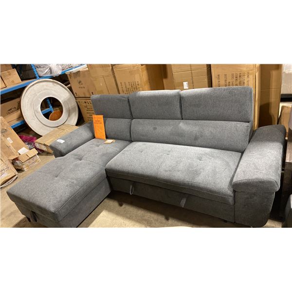 LUCCIO SLEEPER SECTIONAL 3 SEAT SOFA WITH LOUNGE APPROX 97 X 63"