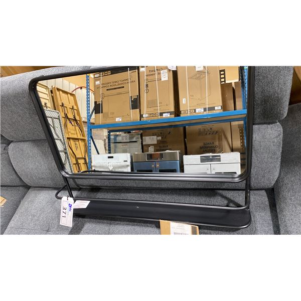 ASHLEY FURNITURE ACCENT MIRROR WITH SHELF APPROX 32 X 23"