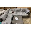 Image 2 : ASHLEY FURNITURE PETAL ROAD LOVESEAT/SECTIONAL WITH OTTOMAN