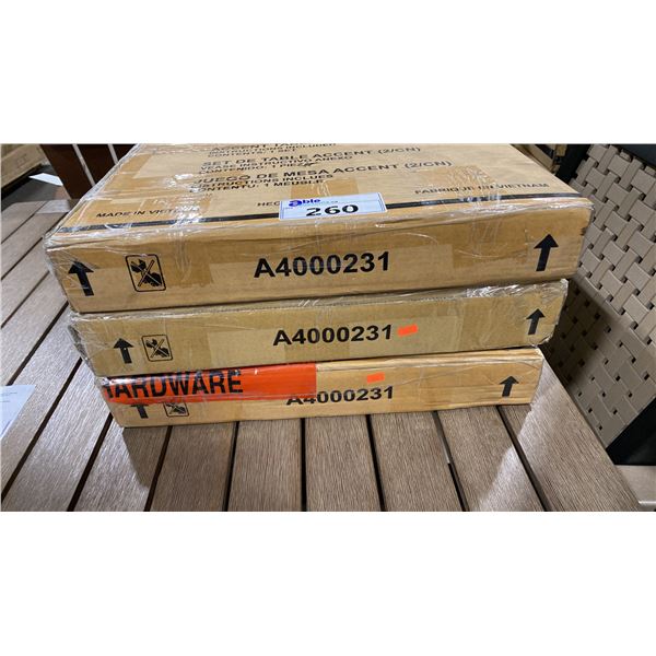 3 SETS OF 2 ASHLEY SIGNATURE DESIGN MODEL A4000231. BRIARSBORO MODERN ACCENT NESTING TABLES