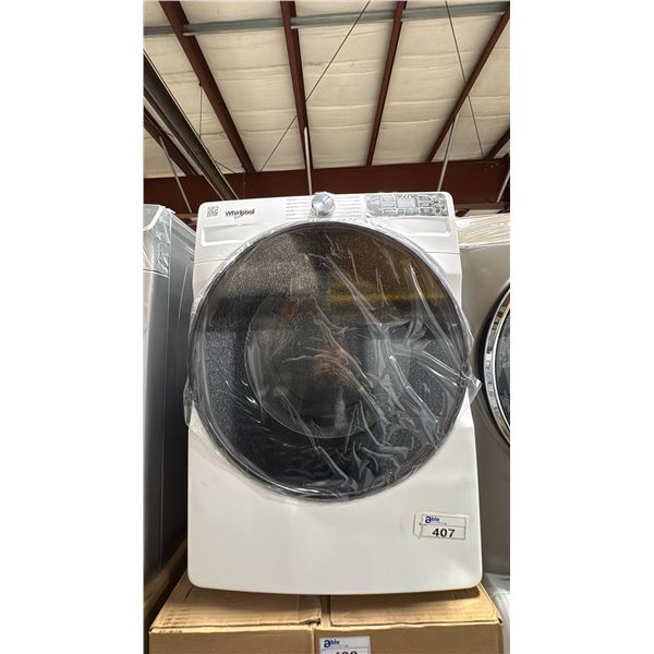 WHIRLPOOL MODEL YWED5720RW0. 7.4 CU FT WHITE SMART FRONT LOAD VENTED ELECTRIC DRYER WITH SMART