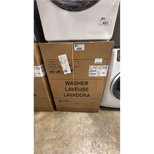 ELECTROLUX MODEL ELFW7437AW. 400 SERIES 27" ARCTIC WHITE FRONT LOAD STEAM WASHING MACHINE