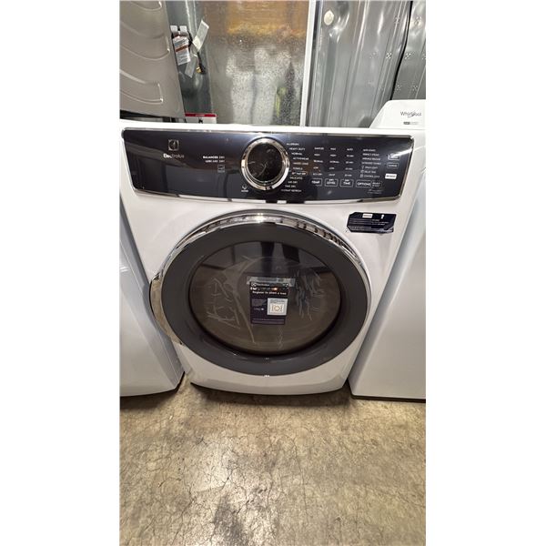 ELECTROLUX MODEL ELFE763CBW0. WHITE 8.0 CU FT  FRONT LOAD ELECTRIC DRYER WITH 11 DRYING SETTINGS,