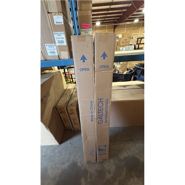 PAIR OF GALTECH INTERNATIONAL FOREST GREEN 9' MANUAL TILT PATIO UMBRELLAS *IN BOX*