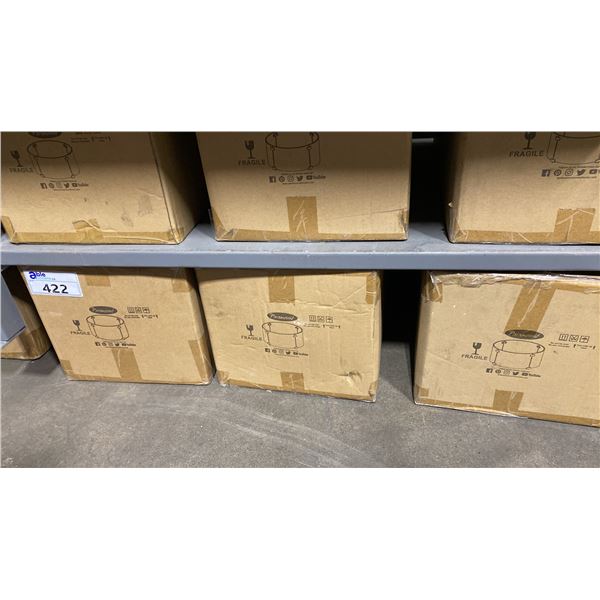 GROUP OF 3 PARAMOUNT MODEL WGG-RD-001. 28" ROUND FIRE TABLE GLASS WIND GUARDS