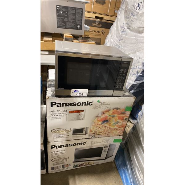 GROUP OF 3 PANASONIC MICROWAVE OVENS.
